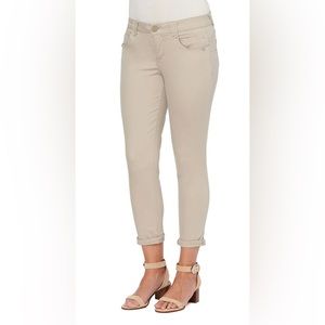 Democracy “Ab"solution® Ankle Skimmer Petite Skinny. Size 10P. Flax Taupe/Beige.